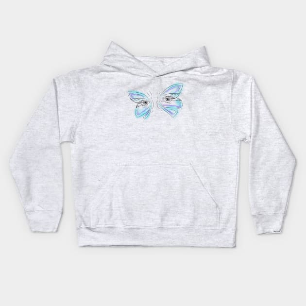 Butterfly eyes Kids Hoodie by OlgaVart